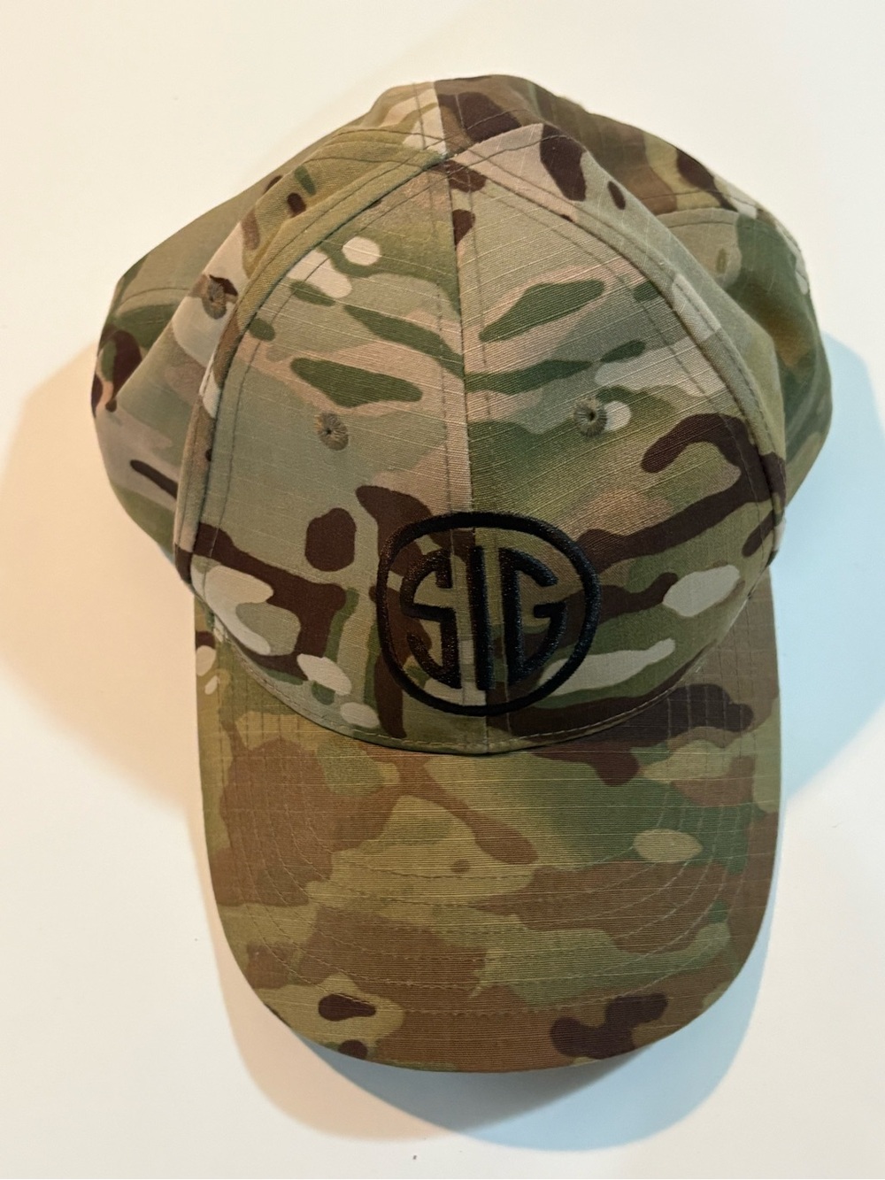 Sig Saur Multicam Camo Baseball Cap - Green, Brown, Tan | One Size. Adjustable